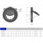 Обратный клапан Effast межфланцевый d200/225 мм ANSI/DIN