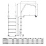 Лестница для бассейна Kripsol Munich EMI 3.D (3 ступени), AISI-304