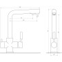 Смеситель для кухни под осмос Globus Lux LAZER GLLR-0888