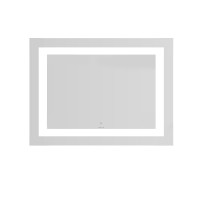 LUNA CUADRO зеркало подвесное прямоугольное 60*80см, с подсветкой по контуру, с сенсорным выключателем