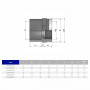 Муфта ПВХ Effast RGRMAR032D перехідна, з металічним кільцем d32x1"