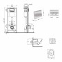 Готове рішення Qtap для ванної кімнати: підвісний унітаз Jay Ultra Quiet 520x360x320 + комплект інсталяції Nest 4 в 1 (кругла клавіша Chrome)