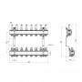 Коллектор с расходомерами SD Forte 1" 8 выходов SF001W8