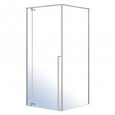 VACLAV душова кабіна 90*90*200см квадратна ліва, розпашні двері, скло прозоре 8 мм з Easy clean покритям, без піддону