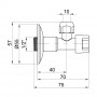 Кран приладовий буксовий Icma 10х1/2" кутовий №520