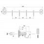 Держатель для полотенца Qtap Liberty 4 крючка 450 мм QTLIBCRM11544 Chrome