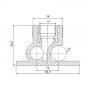 Тройник настенный PPR Blue Ocean 25х1/2"х25 ВР