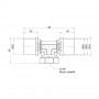Тройник пресс Icma 26х3/4"х26 ВР №408