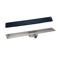 Комплект Qtap Taurus FD800 (BLA) Лінійний трап із нержавіючої сталі з сухим затвором 800 мм