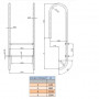 Лестница для бассейна Kripsol Mixta MXI 4.D (4 ступени), AISI-304