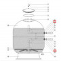 Муфта-фланець кріплення для фільтрів Aquaviva D 1050/1250 мм