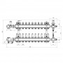 Колекторна група Icma 1" 11 виходів, з витратоміром №K0111