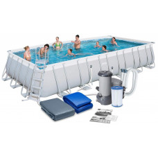 Каркасный бассейн Bestway 56474 (732х366х132 см) с картриджным фильтром, лестницей и тентом