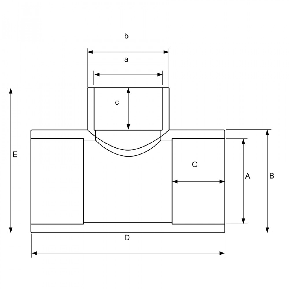 Трійник ПВХ Hidroten 1001583, редукційний, d225x200 мм