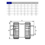 Обратный клапан ПВХ Hidroten 1016002 пружинный, с уплотнителем EPDM, d25 мм