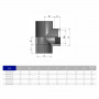 Трійник ПВХ Effast RGRTIR020B 90° з металевим кільцем d20x1/2"