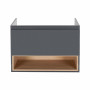 Тумба підвісна Qtap Robin 900х580х500 GRAPHITE/WHITISH OAK QT1374TPВ9002NGWO