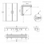 Набір Qtap душова кабіна Gemini CRM1099SC6 90х90 см, скло Clear 6 мм + трап лінійний Dry FB304-600 з сухим закривом та нержавіючою решіткою 600х73 мм