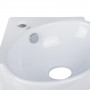 Комплект Qtap Leo N: Раковина подвесная угловая овальная 380x360x130 мм WHITE + Донный клапан PU02O