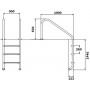 Сходи для басейну Flexinox Overflow (5 сходинок), AISI-316L