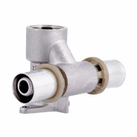 Пресс-фитинг Icma тройник 1/2"вх16 настенный проходной № 422