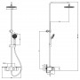 Душевая система Fiastra с термостатическим смесителем CORSO (9658420)