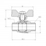 Кран кульовий SD Forte 1/2" ЗР для води (метелик) SF606W15