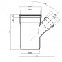 Тройник PPR канализационный TA Sewage 110х50х110, 45°