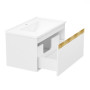 CLASSIC NEO комплект меблів 80см, blanco: тумба підвісна, 1 ящик + умивальник меблевий