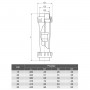 Ротаметр Aquaviva DN40 з муфтовим закінченням d50 мм 600-6000 л/год