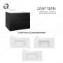 Qtap Tern Тумба подвесная, с 2 ящиками 1000х580х500 мм Matt Black