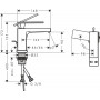 TECTURIS E смеситель для умывальника 80, однорычажный, Eco Smart, Сool Start, цвет хром