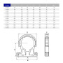 Крепление для труб ПВХ Hidroten 1091429, с фиксатором, d110 мм