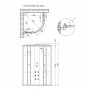 Гидромассажный бокс Lidz Tani SBM90x90.SAT.HIGH.FR, стекло Frost 4 мм без поддона