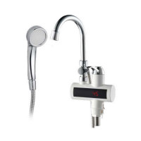 Кран-водонагрівач проточний s98 3.0кВт для ванни вилив вухо на гайці з дисплеєм AQUATICA (9798203)