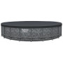 Каркасний басейн Bestway Grey 561JZ (671х132 см) з піщаним фільтром, тентом та драбиною