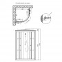 Душевой бокс Lidz Tani SB90x90.SAT.LOW.FR, стекло Frost 4 мм без поддона