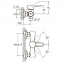 Смеситель HL Ø35 для душа AQUATICA HL-1D130C (9734300)