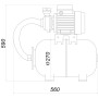 Насосна станція SAER TR-E 24 л насос KF-6 1,5 кВт
