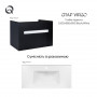 Тумба подвесная Qtap Virgo 1000х580х500 Black/White QT1874TPА1002BW