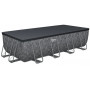 Каркасний басейн Bestway Grey 561KA (549х274х132 см) з піщаним фільтром, тентом та драбиною