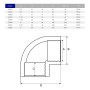 Коліно ПВХ Hidroten ВР-ВР 1002307, різьбове, d2 1/2"