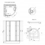 Набор Lidz душевая кабина Latwa SC90x90.SAT.LOW.FR, стекло Frost 4 мм + поддон Kupala