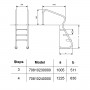 Лестница для бассейна Hayward EAF4 Easy access (4 ступени), для широкого борта, AISI-316