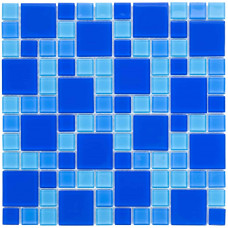 Мозаїка скляна Aquaviva Cristall Dark Blue (23 - 48 мм)