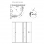 Душова кабіна Lidz Wieza SC80x80.SAT.LOW.L, скло Linie 4 мм без піддона