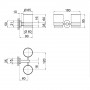Стакан с держателем Qtap Liberty настенный двойной QTLIBCRM1155 Chrome