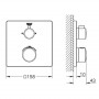 Grohtherm Термостат для душу з перемикачем на 2 положення верхній/ ручний душ