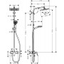 Crometta E 240 1jet Showerpipe Душова система з одноважiльнийним змішувачем, хром