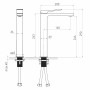 SOLO змішувач для умивальника високий, 26мм, de la noche